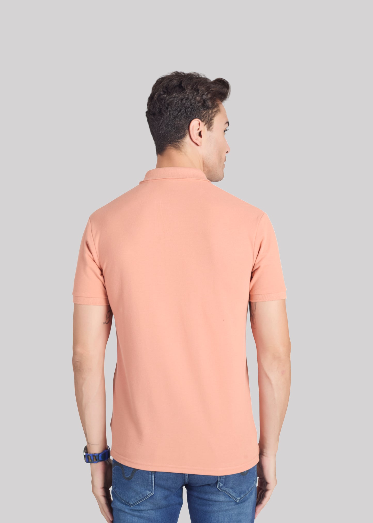 Vibrant Light Orange Pocket Polo New-Orange