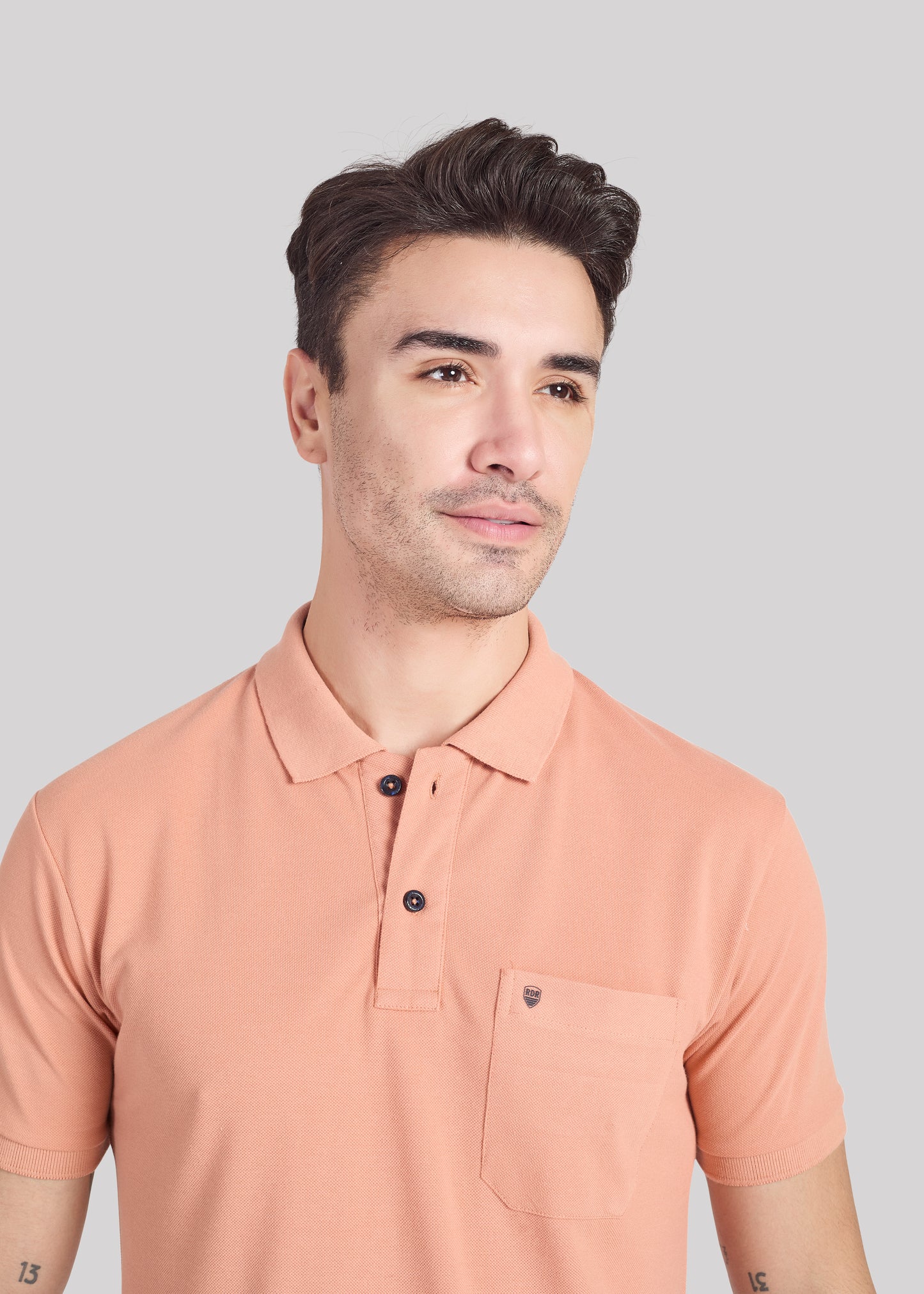 Vibrant Light Orange Pocket Polo New-Orange