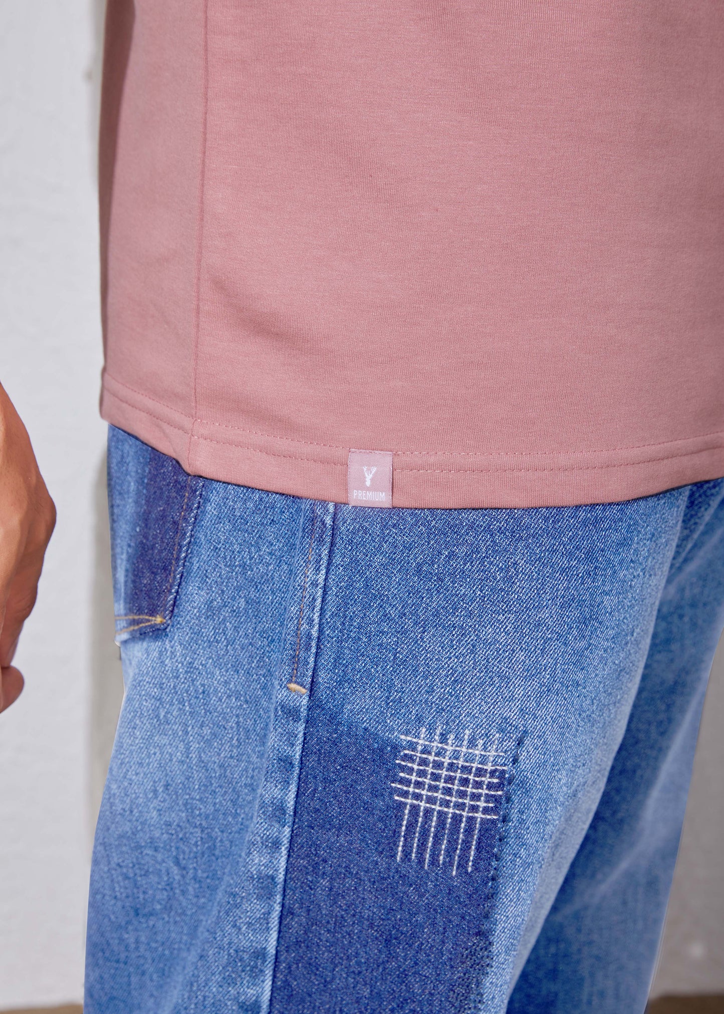 Men's Printed Oversized T-Shirt-Pink