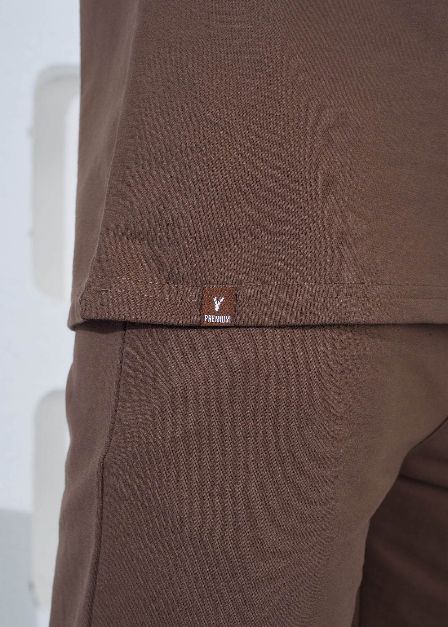 Men’s Oversized T-Shirt & Shorts Co-ord Set - Brown