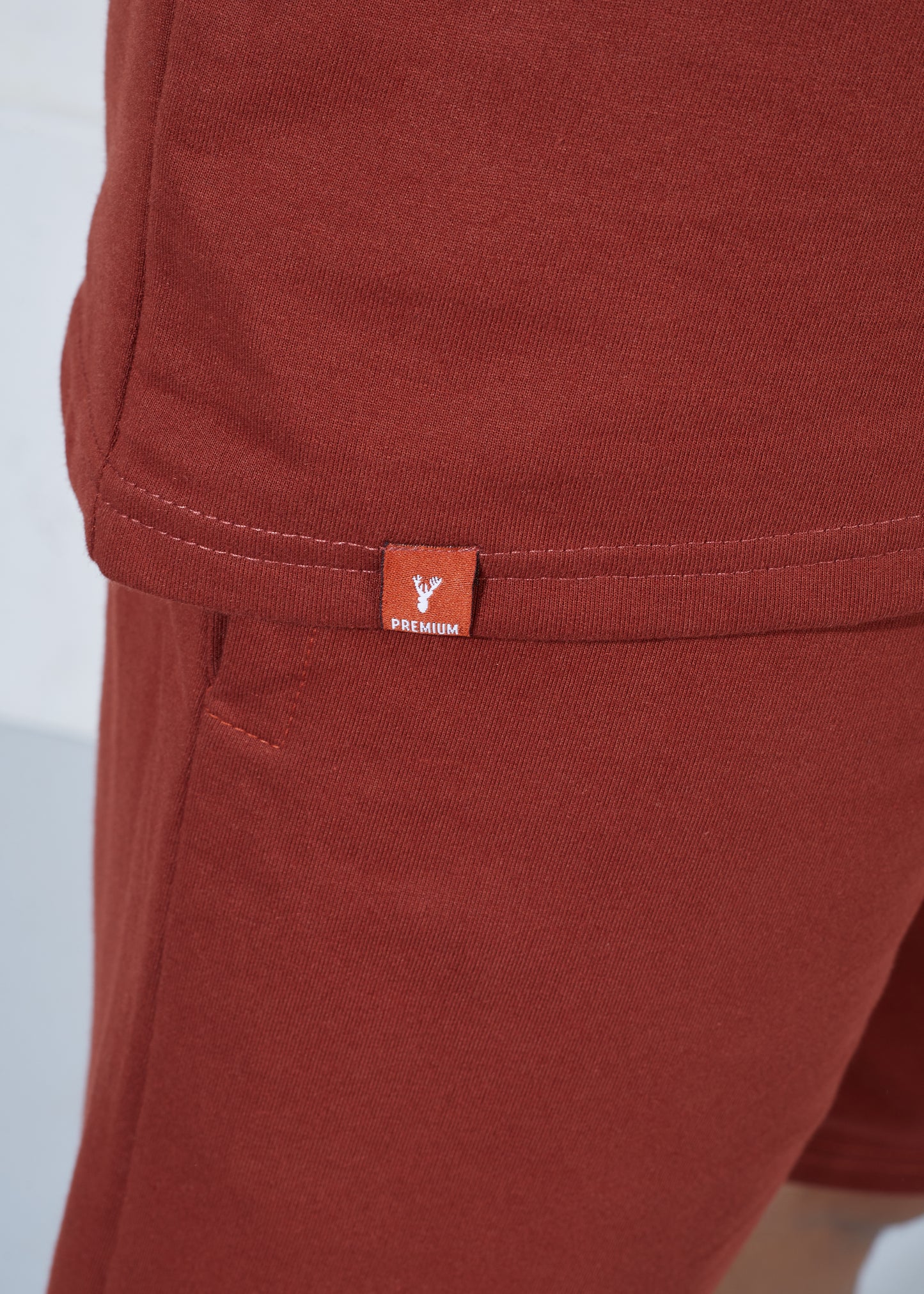 Men’s Oversized T-Shirt & Shorts Co-ord Set - Rust