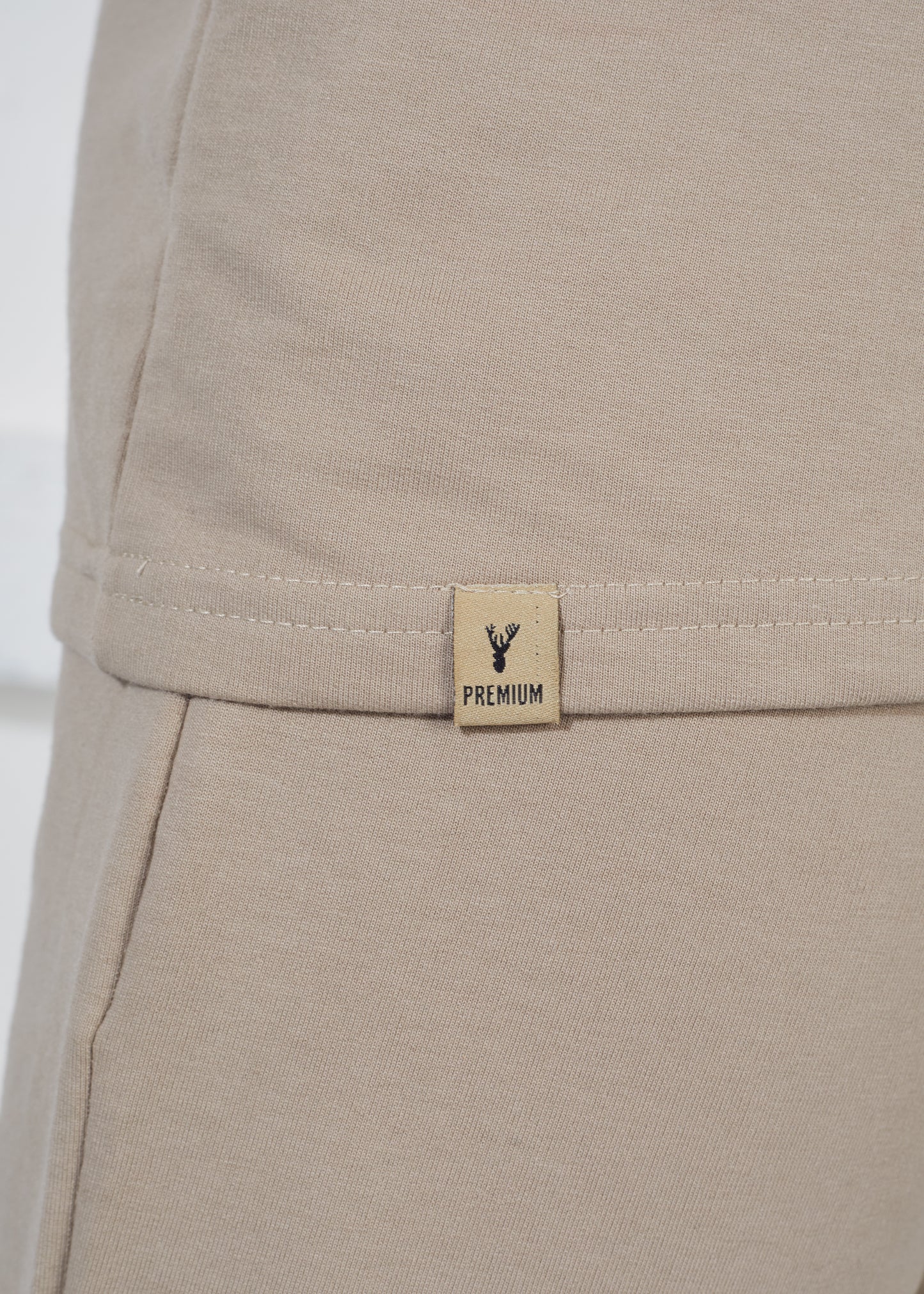 Men’s Oversized T-Shirt & Shorts Co-ord Set - Beige