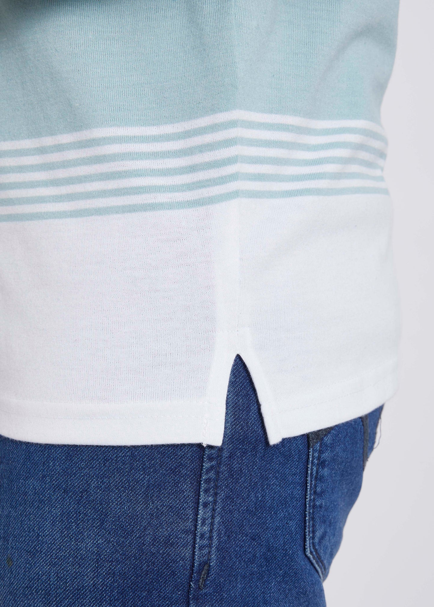 Full Sleeves Stripe Polo T-Shirt With Pocket