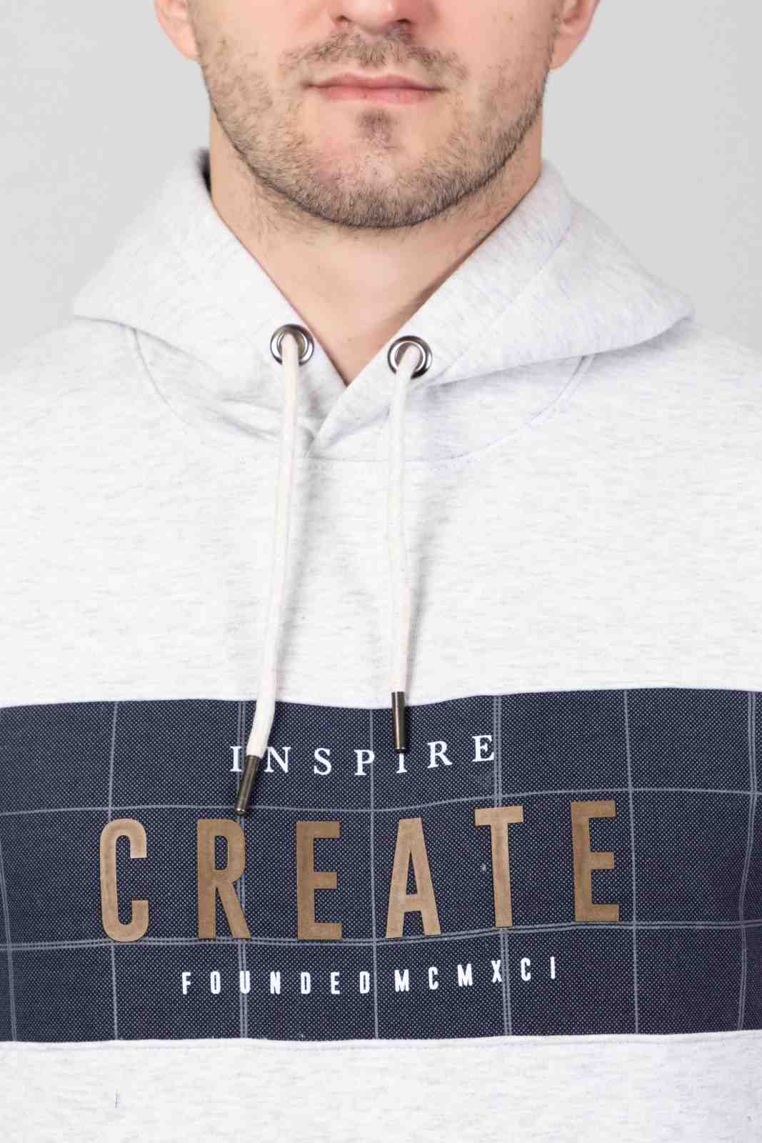 Color Block Printed Hoodie