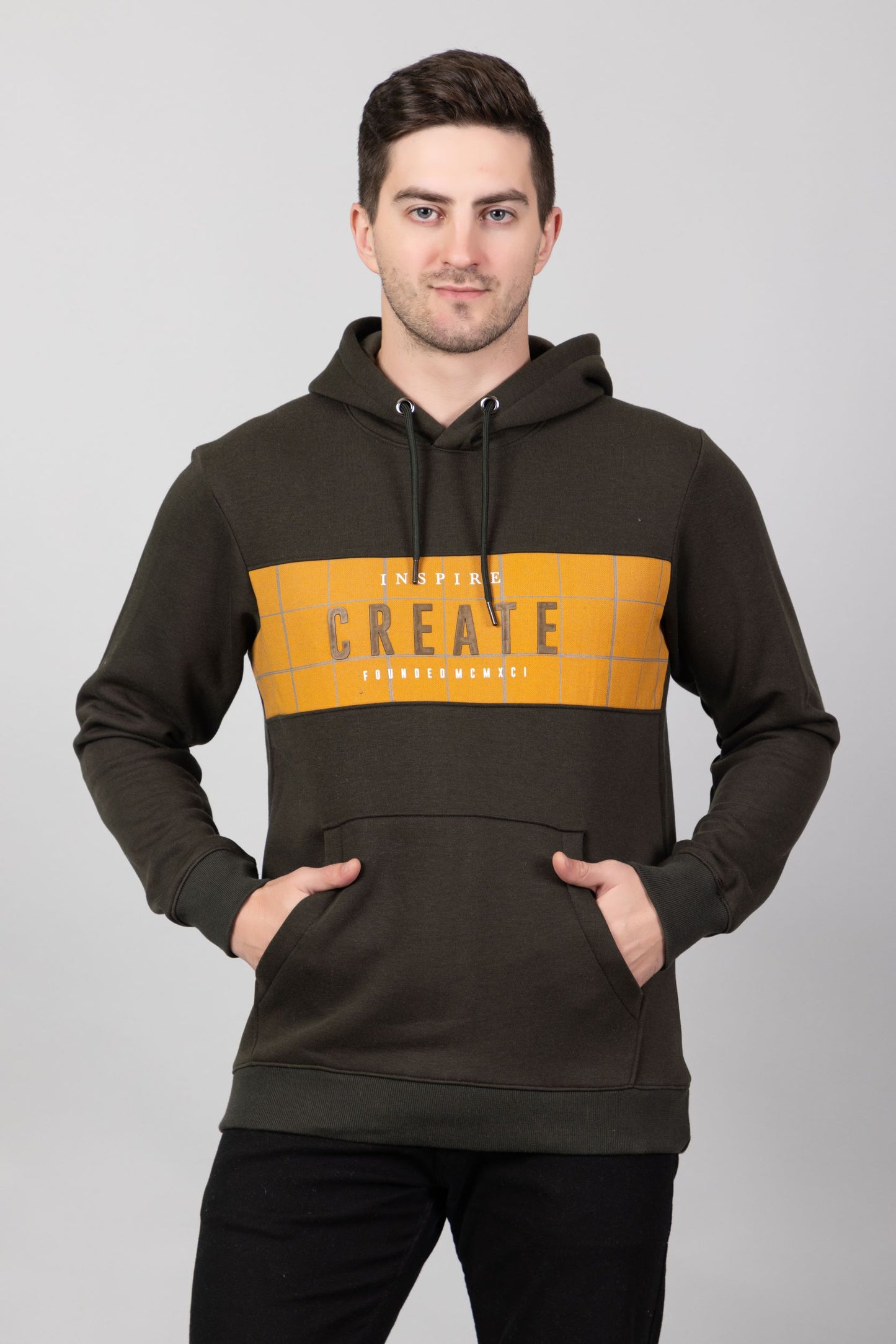 Color Block Printed Hoodie