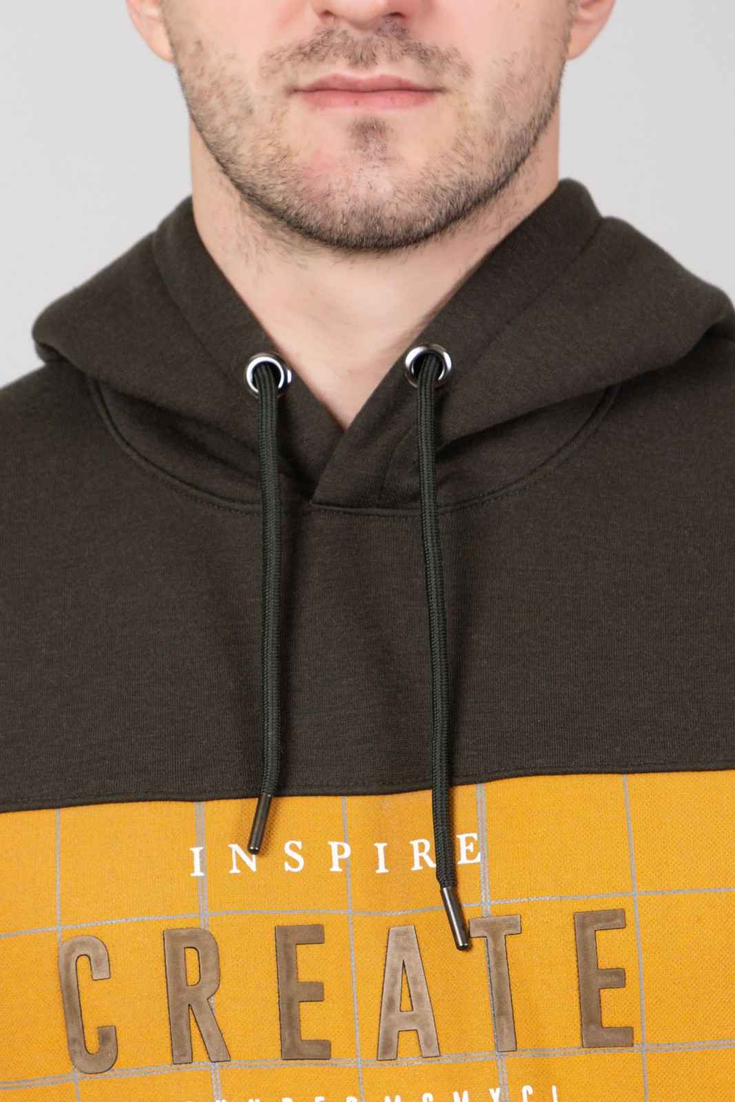 Color Block Printed Hoodie