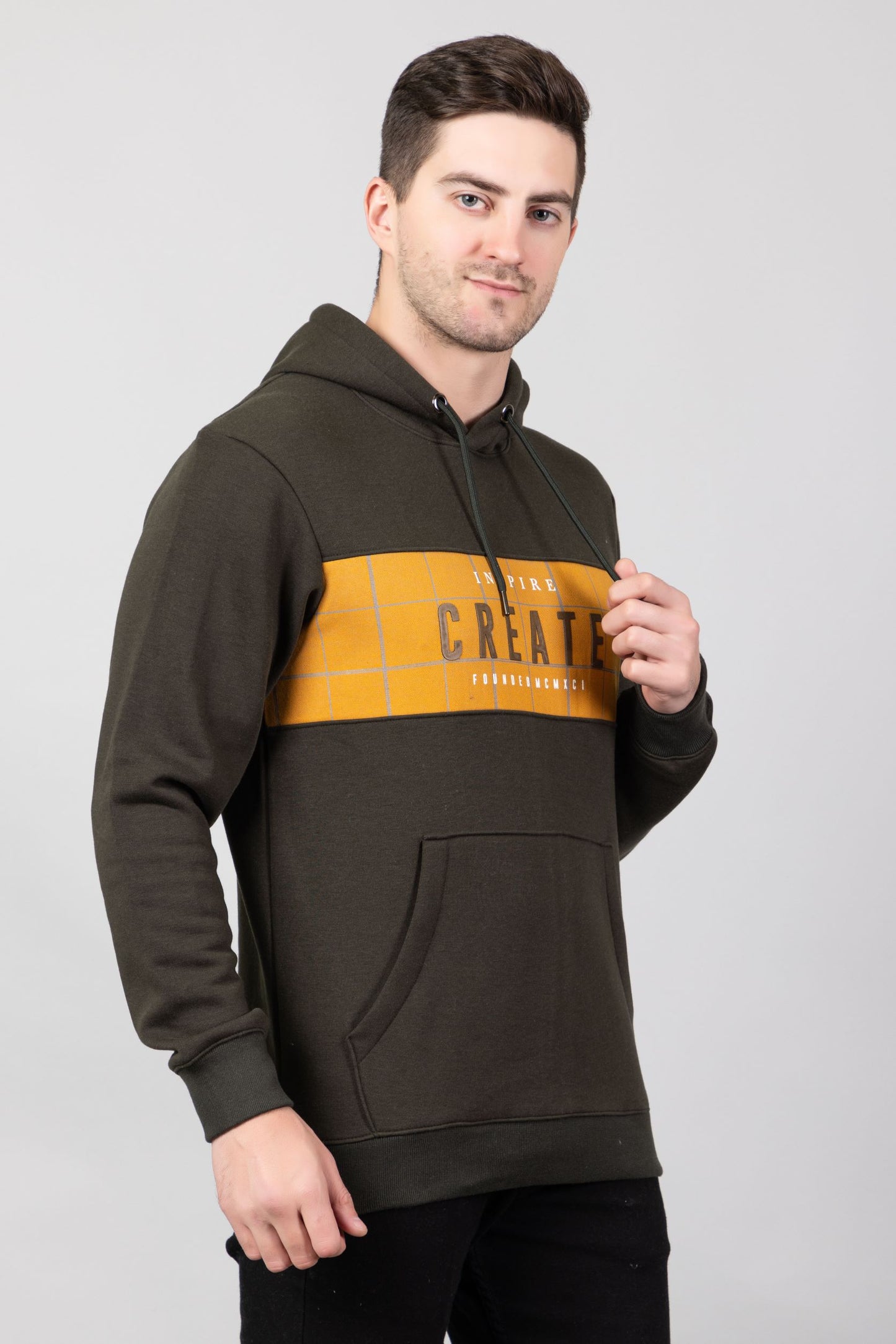 Color Block Printed Hoodie