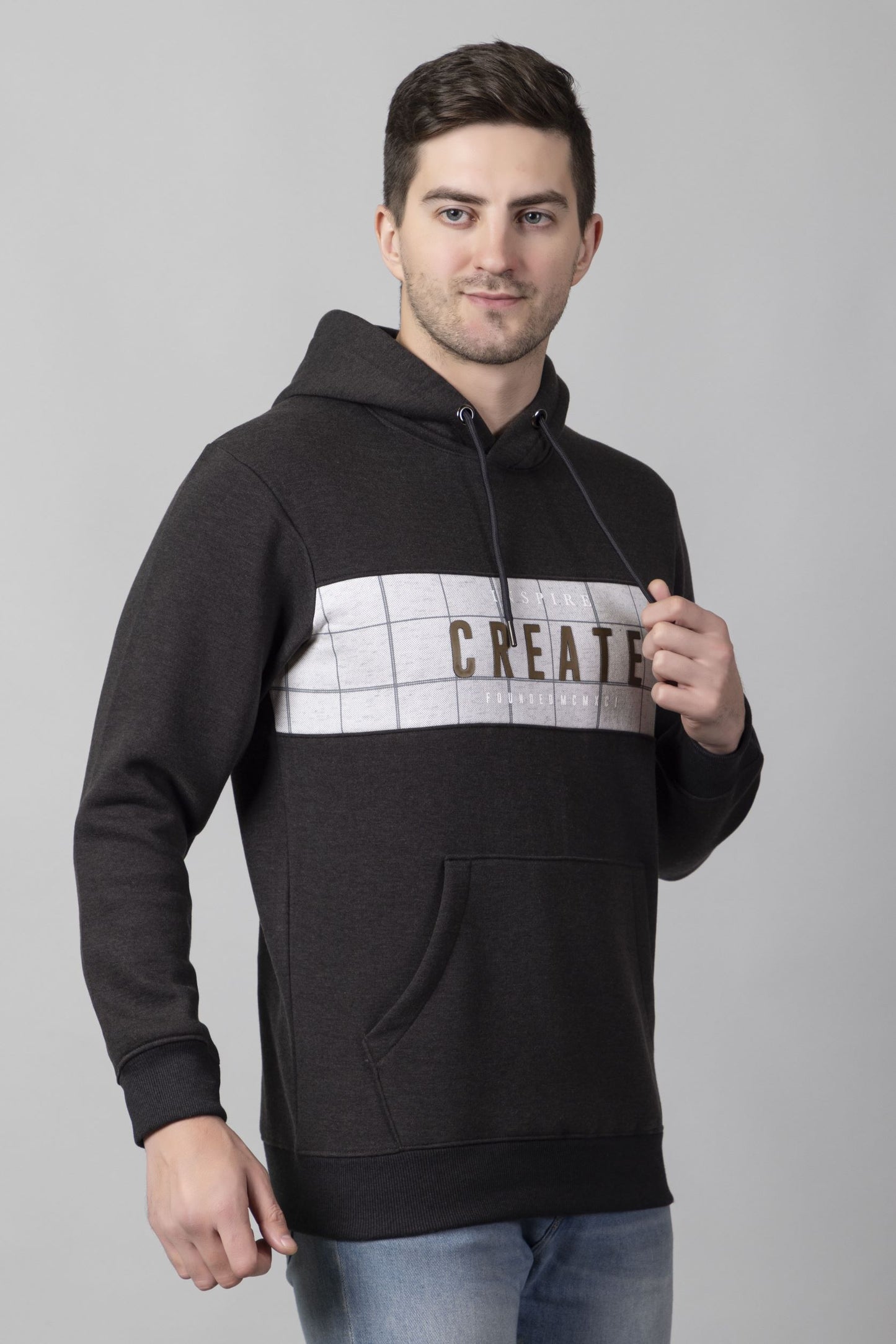 Color Block Printed Hoodie
