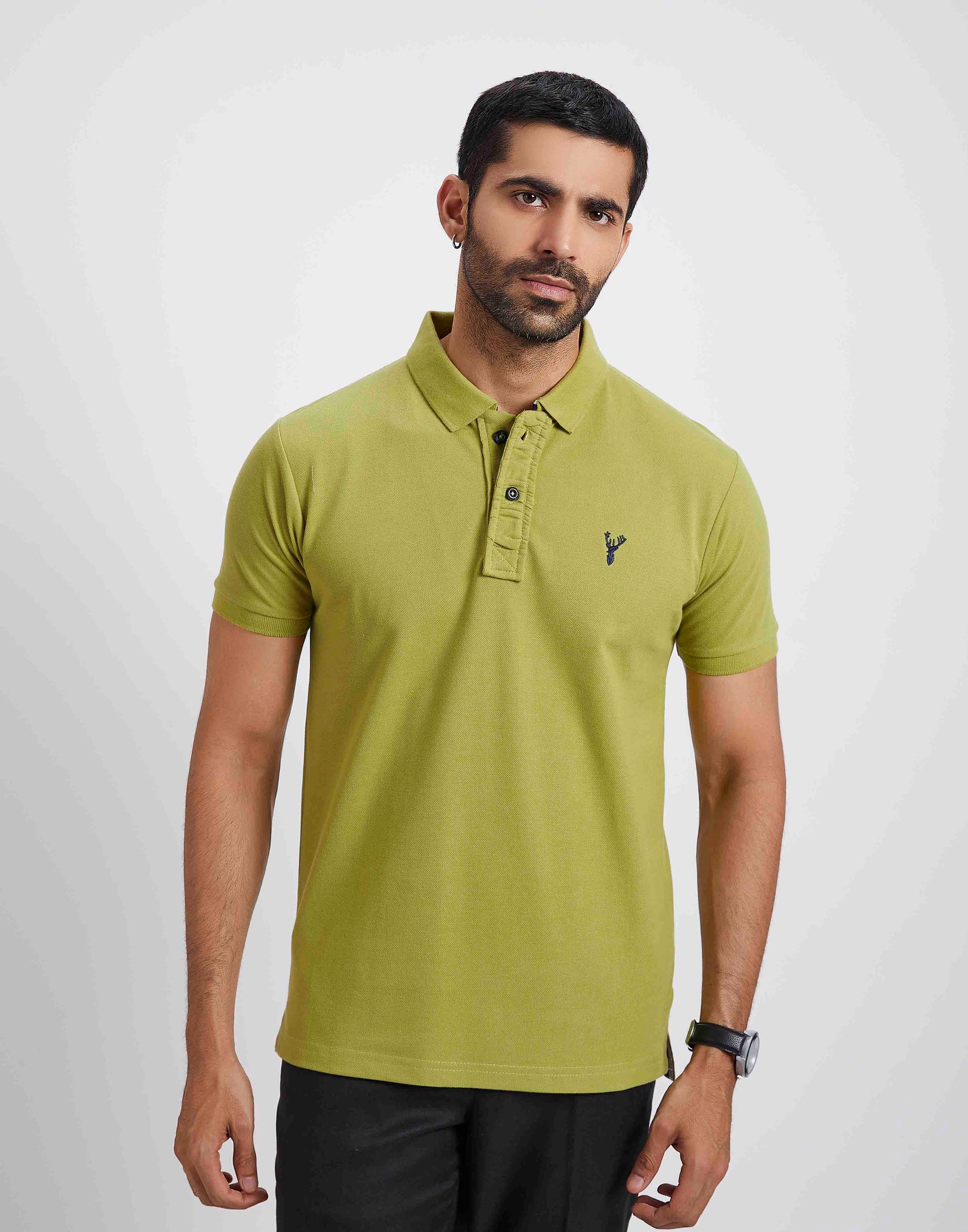 Slim Fit Pique Polo T-shirt - Chutney