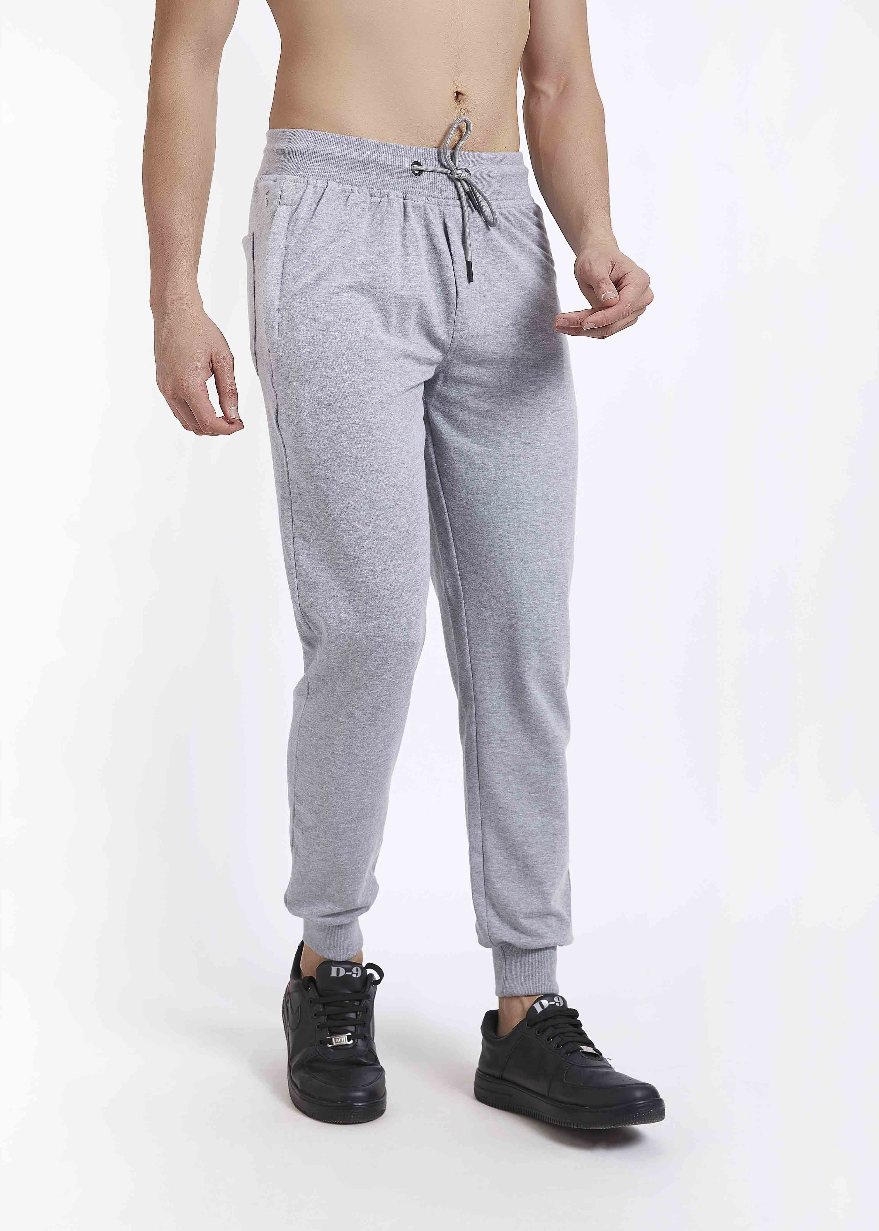 Men Light Gray Slim Fit Casual Jogger Pant