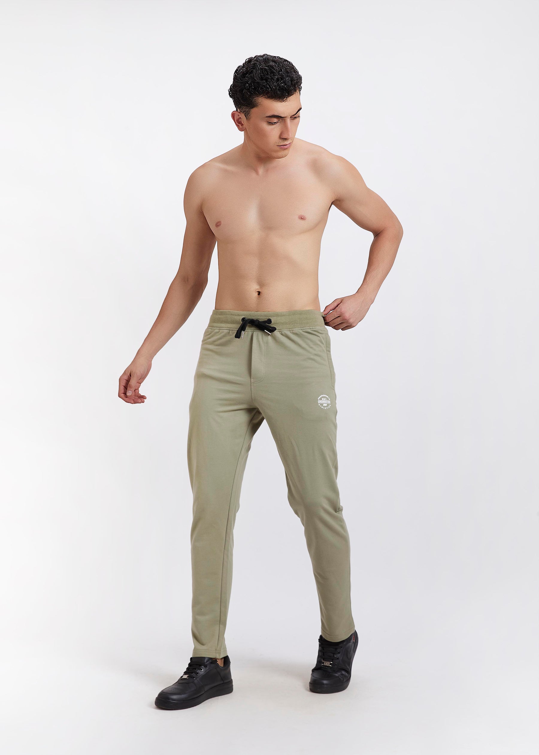 Men Camel Slim Fit Casual Track Pant