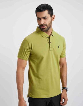 Slim Fit Pique Polo T-shirt - Chutney