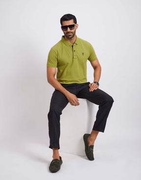 Slim Fit Pique Polo T-shirt - Chutney