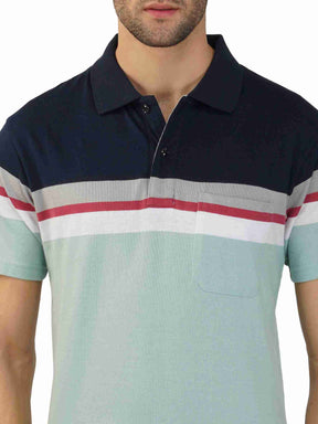 Stripe Polo With Pocket