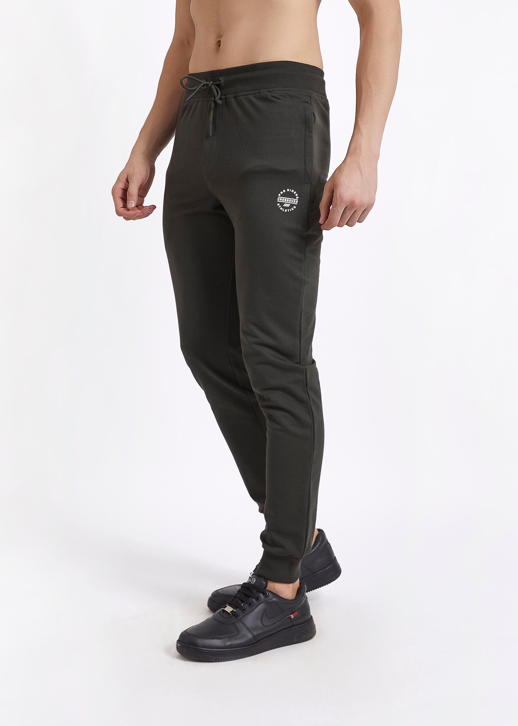 Men Olive Slim Fit Casual Jogger Pant