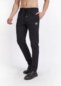 Men Black Slim Fit Casual Track Pant