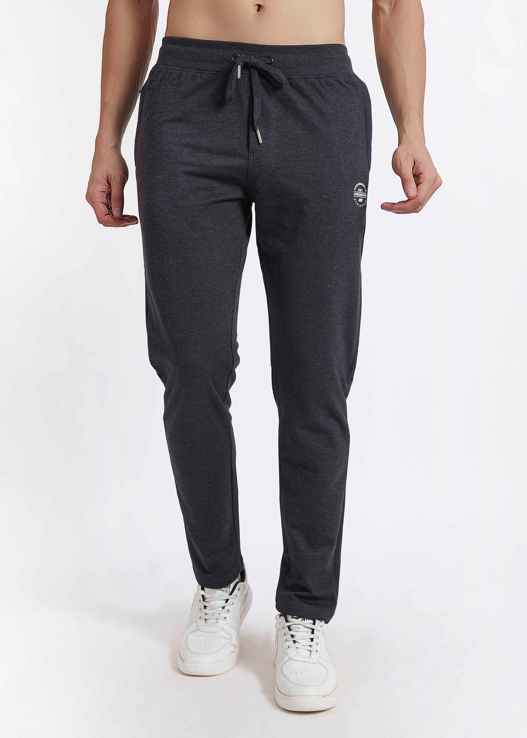 Men Dark Gray Slim Fit Casual Track Pant