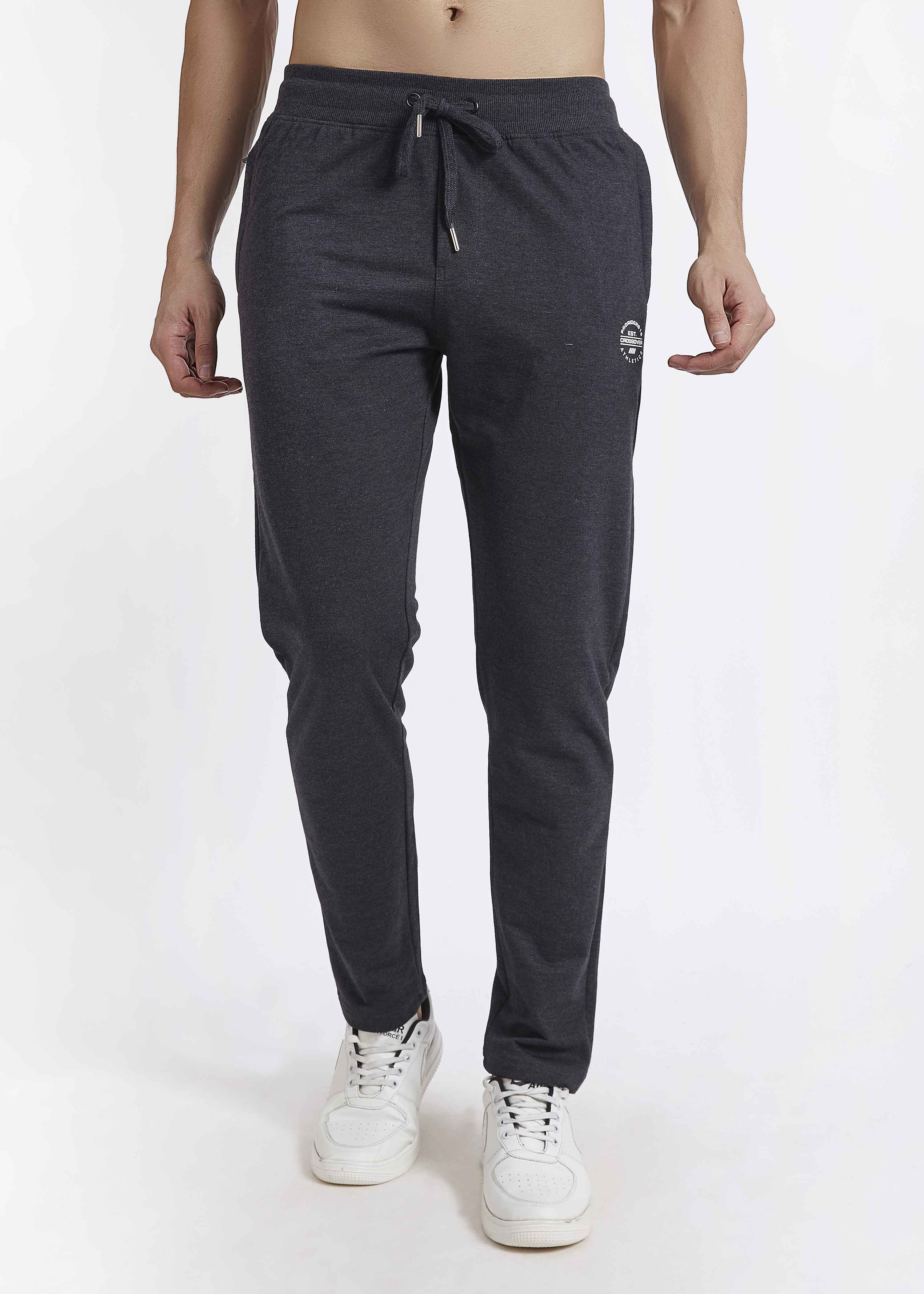Men Dark Gray Slim Fit Casual Track Pant