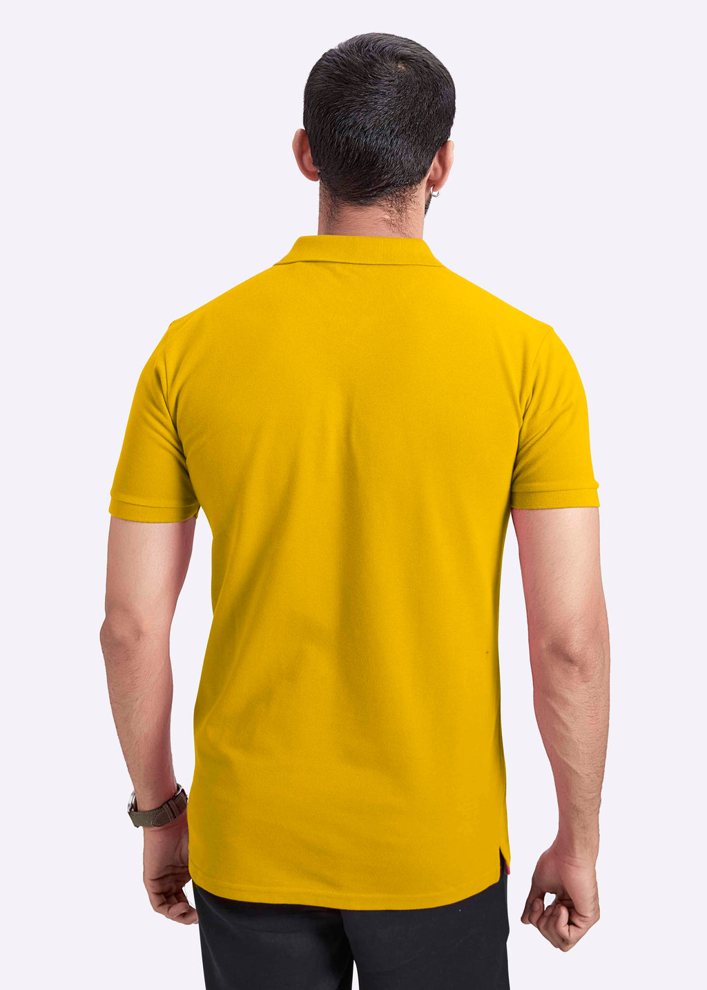 Solid Polo With Pocket - Mustard