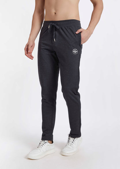 Men Dark Gray Slim Fit Casual Track Pant