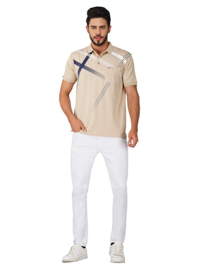 Men's Polo Printed Tshirt with Pocket