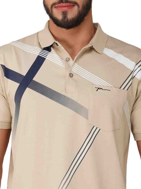 Men's Polo Printed Tshirt with Pocket