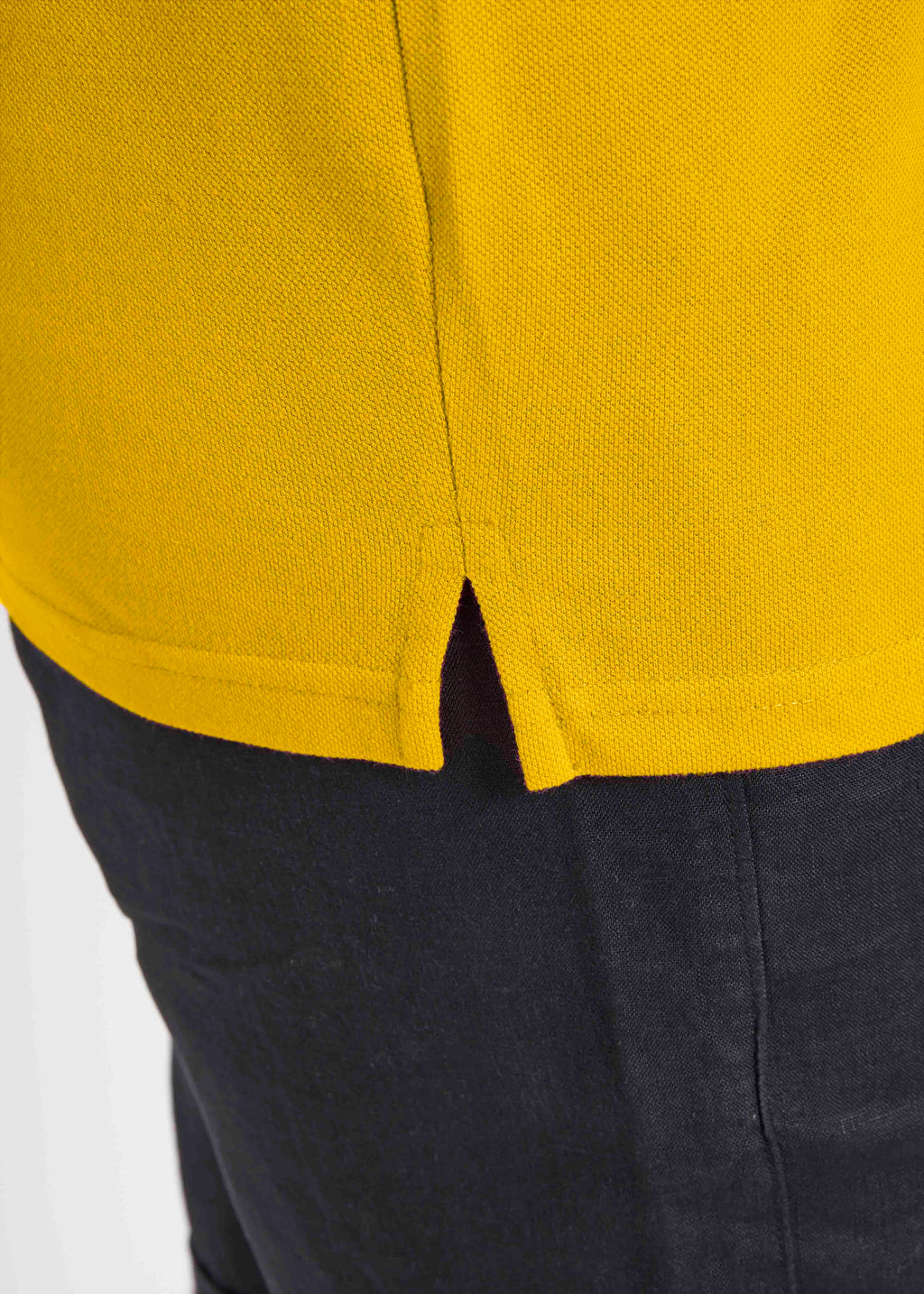 Solid Polo With Pocket - Mustard