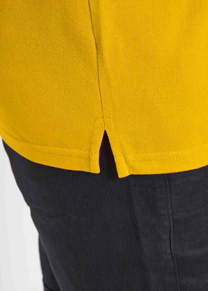 Men's Polo T-Shirt with Pocket - Mustard