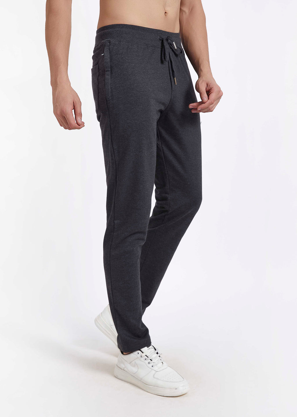 Men Dark Gray Slim Fit Casual Track Pant