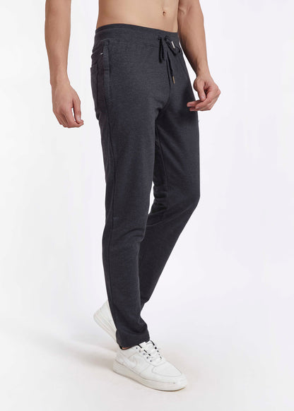 Men Dark Gray Slim Fit Casual Track Pant