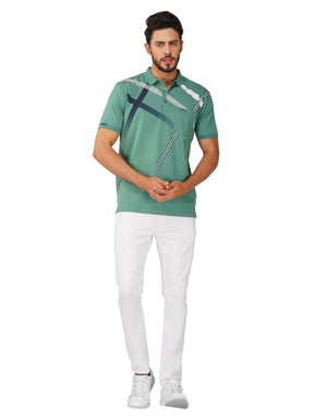 Men's Polo Printed Tshirt with Pocket