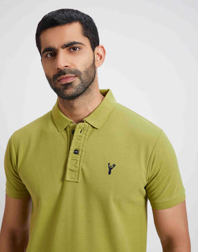 Slim Fit Pique Polo T-shirt - Chutney