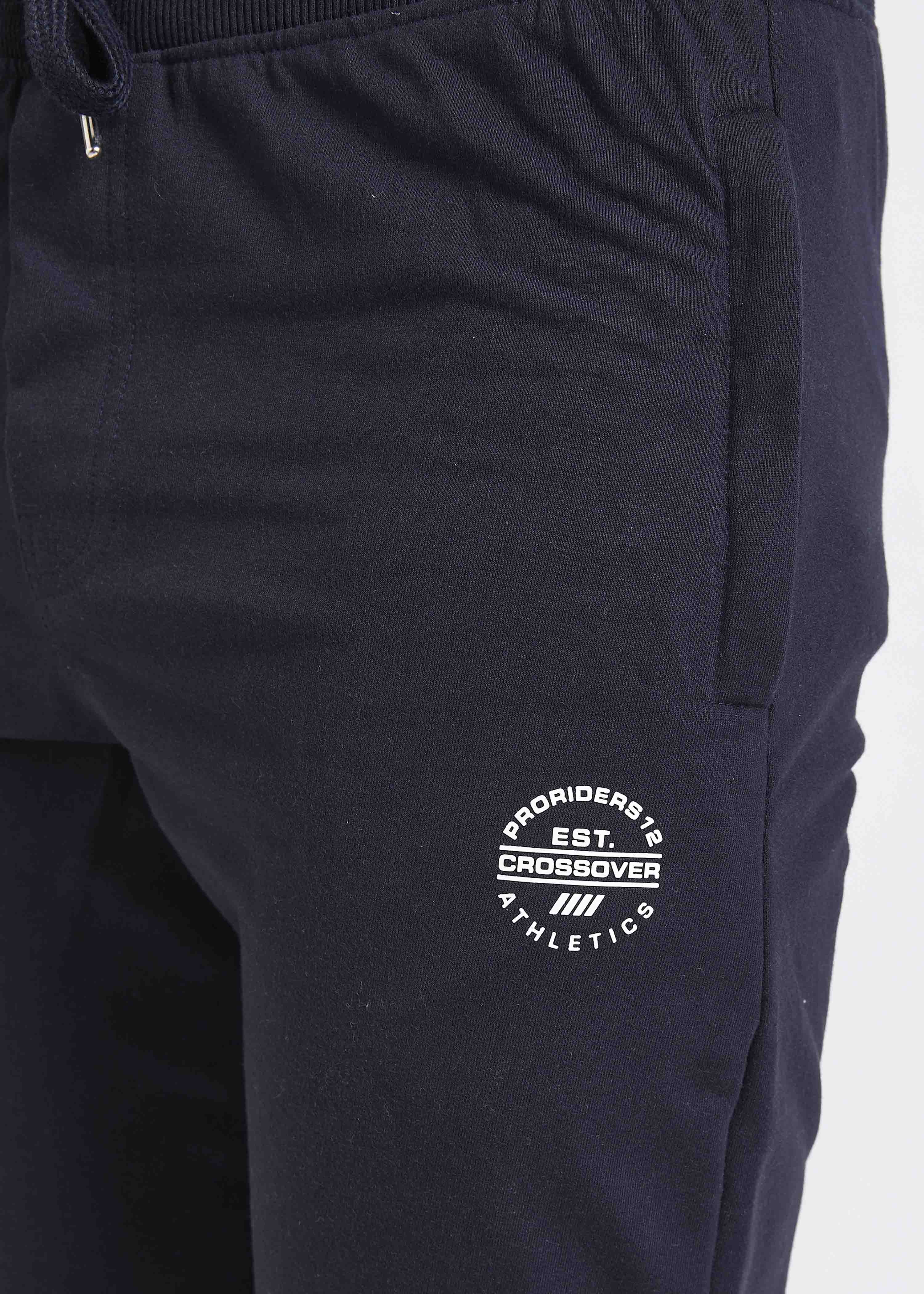 Men Navy Slim Fit Casual Track Pant