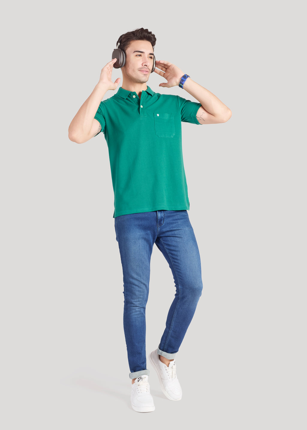 Polo With Pocket - P.Green