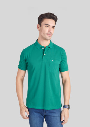 Vibrant Green Pocket Polo New