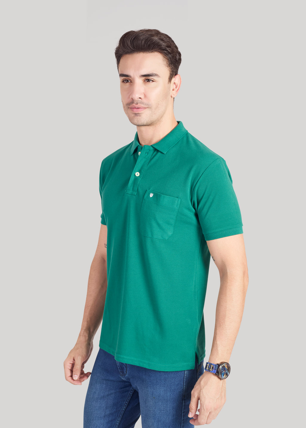 Polo With Pocket - P.Green
