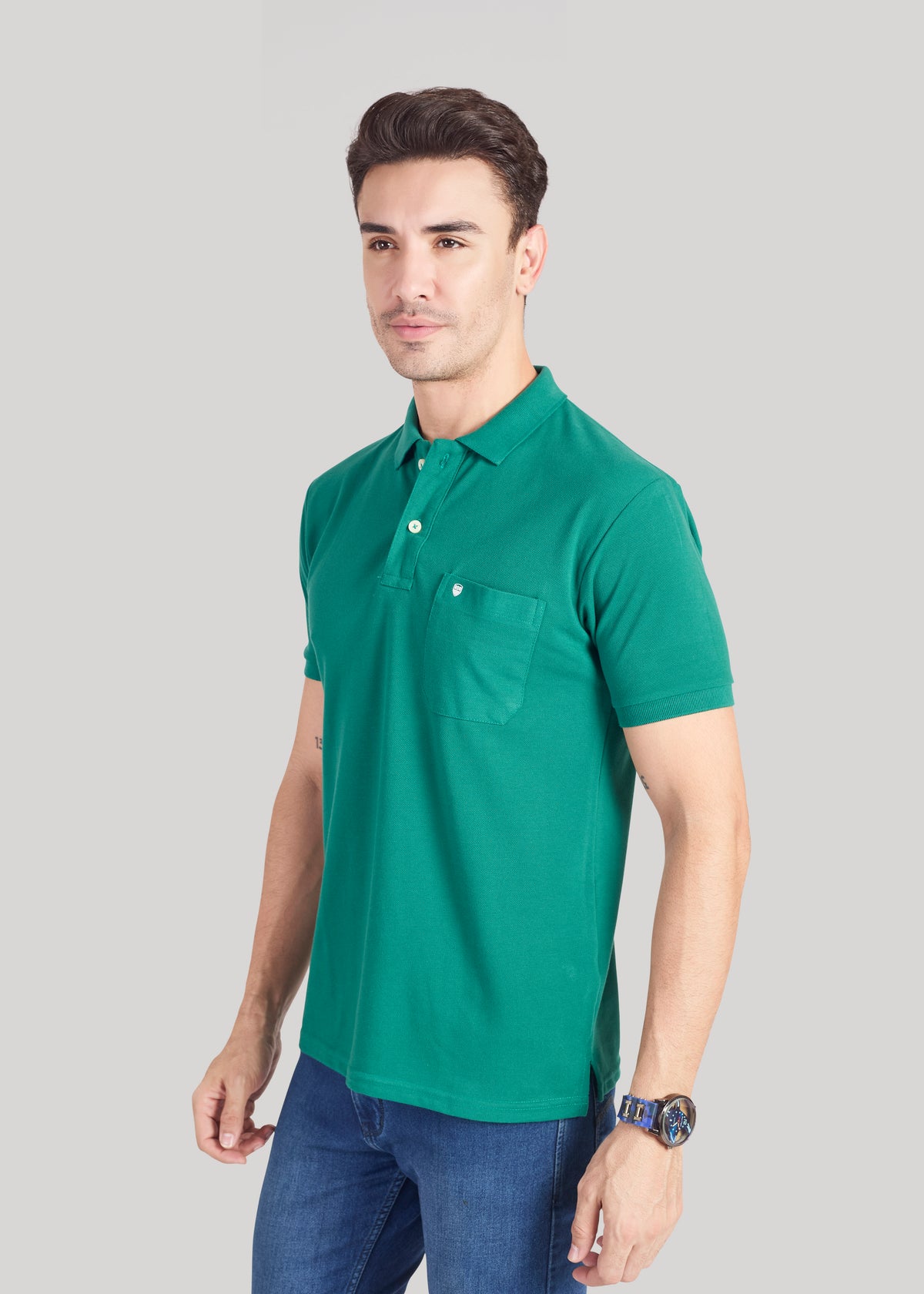 Polo With Pocket - P.Green