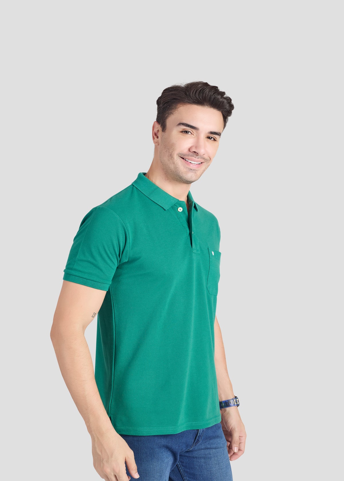Polo With Pocket - P.Green