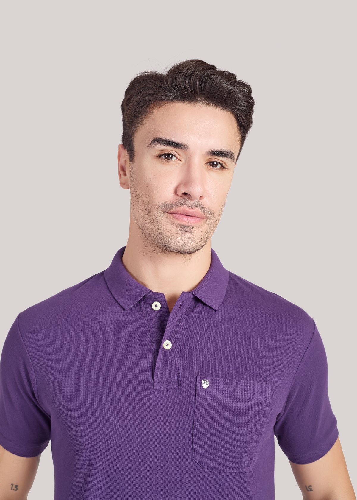 Polo With Pocket - Purple
