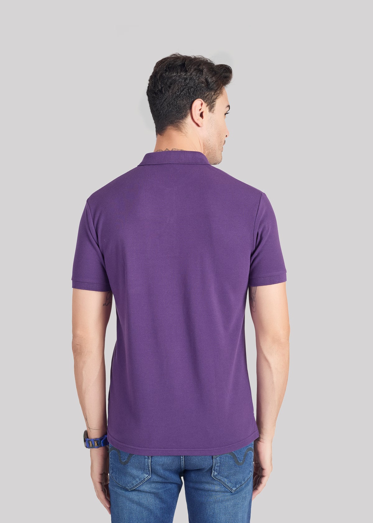 Polo With Pocket - Purple
