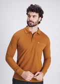 Long Sleeve Pocket Polo – Coffee