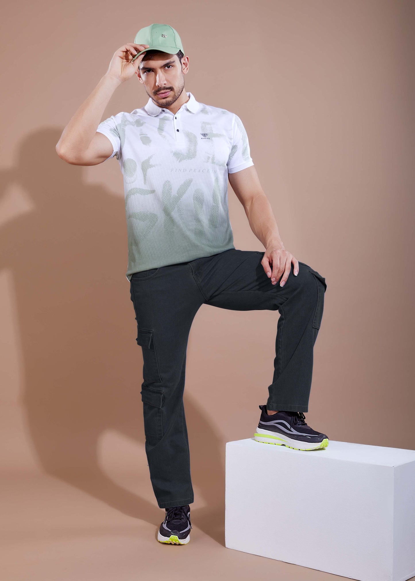 Men's Printed Polo T-Shirt-Pista