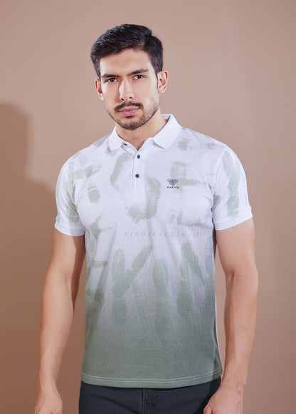 Men's Printed Polo T-Shirt-Pista