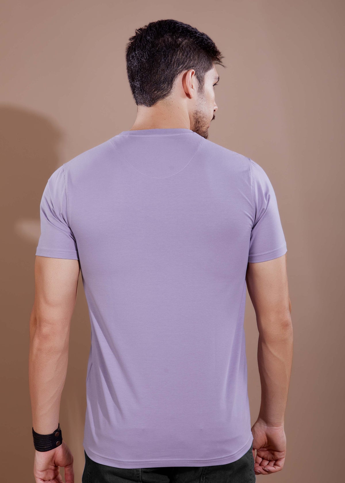 EMBOSSED PLACEMENT T-SHIRT - PURPLE