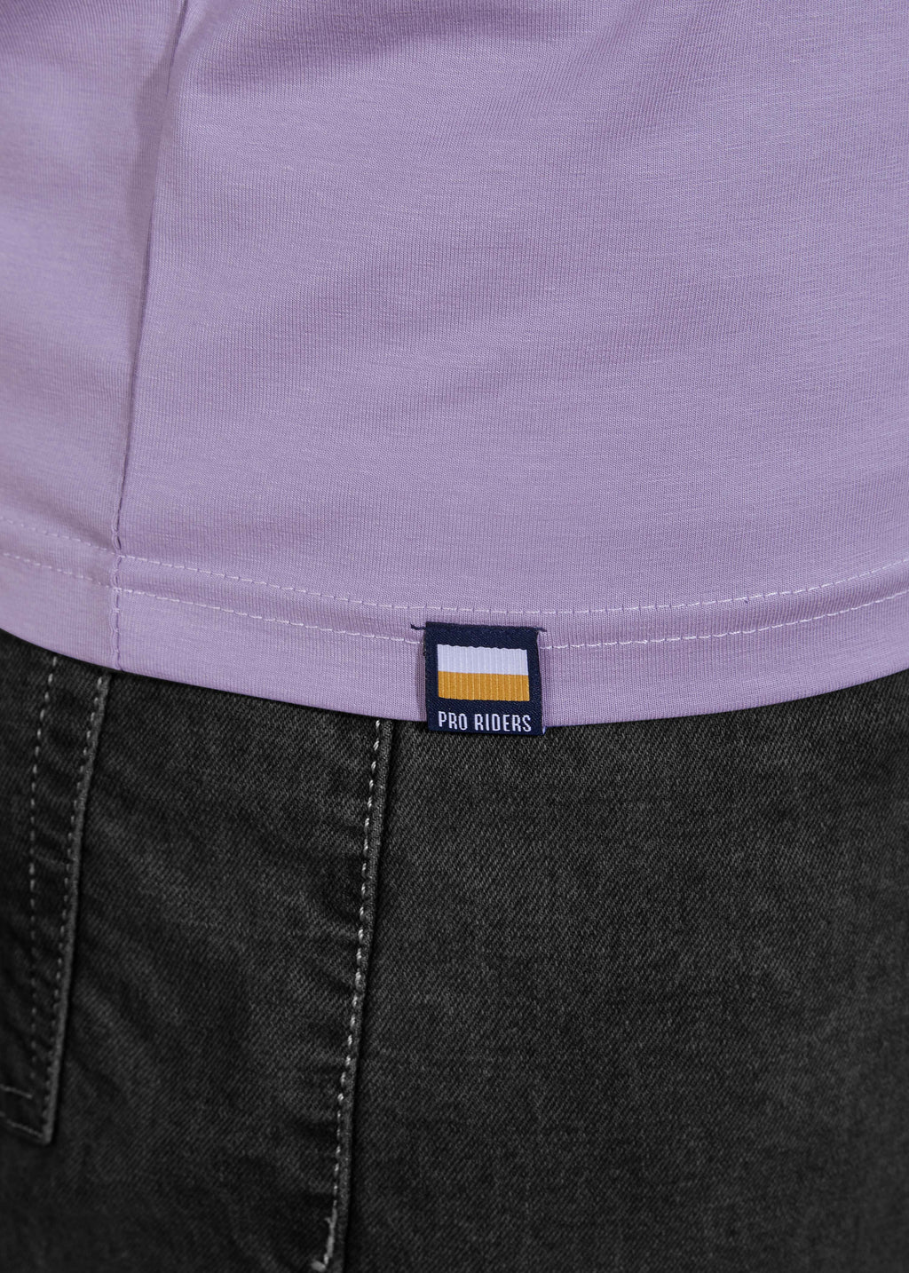 EMBOSSED PLACEMENT T-SHIRT - PURPLE