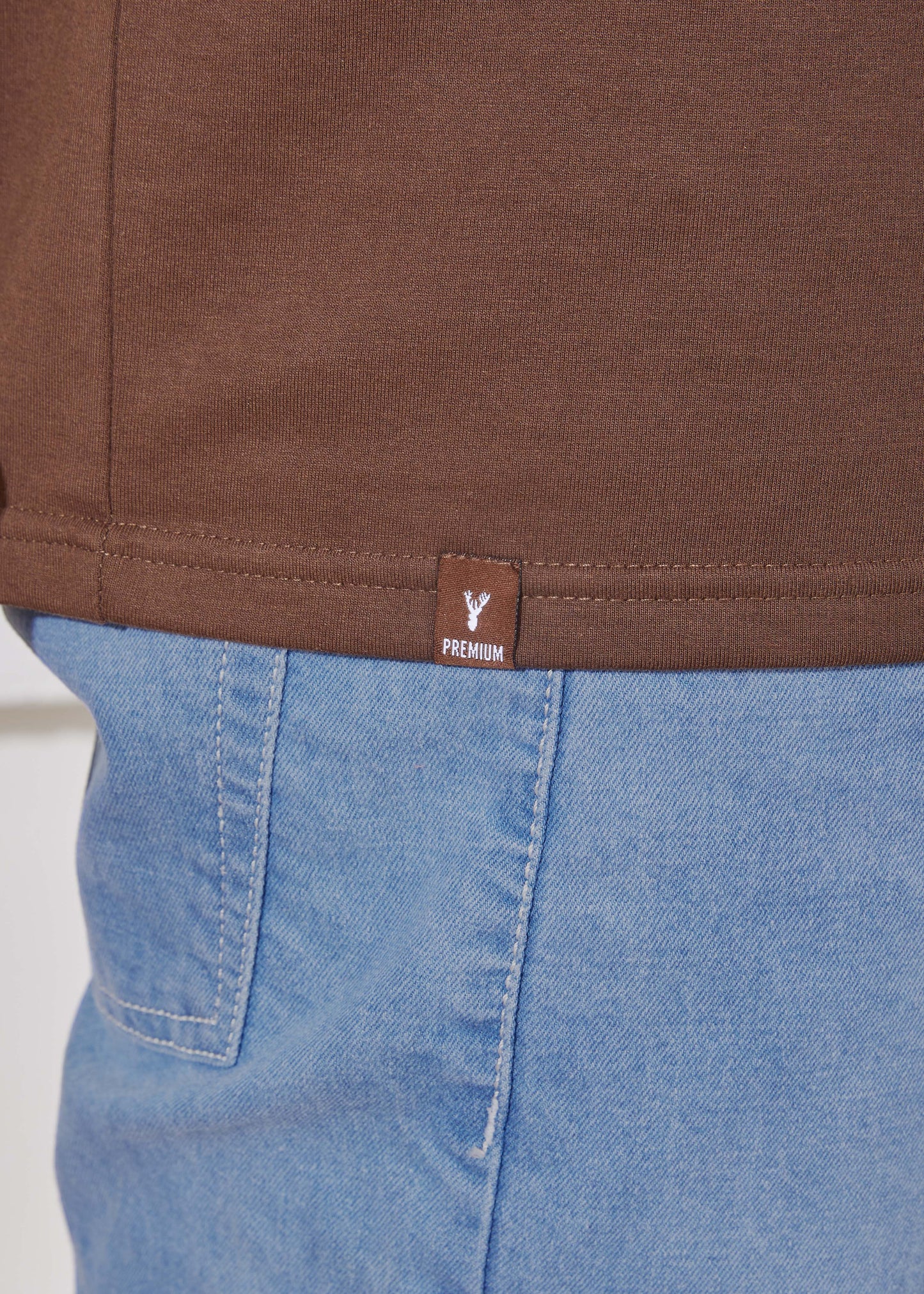 Men's Printed Oversized T-Shirt-Brown