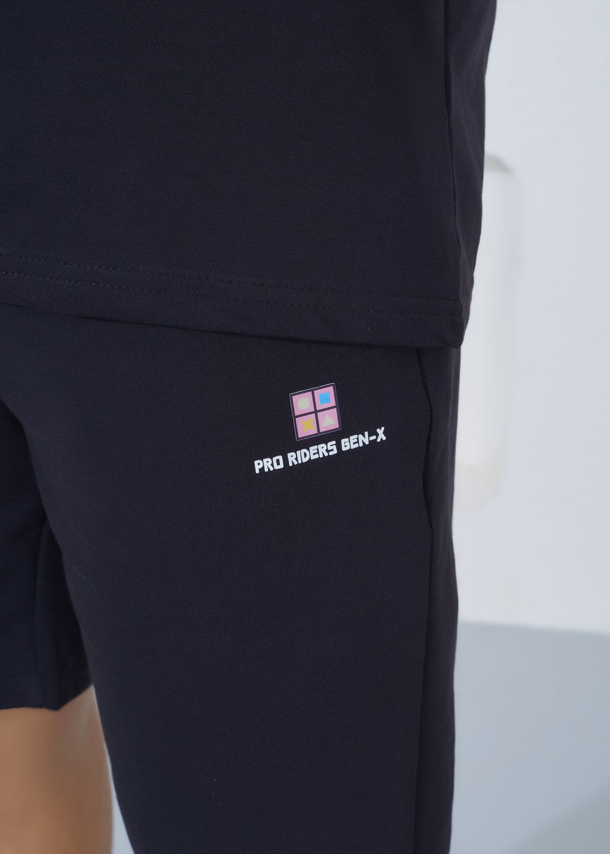 Oversize T-Shirt & Shorts Co-Ord Set - Black