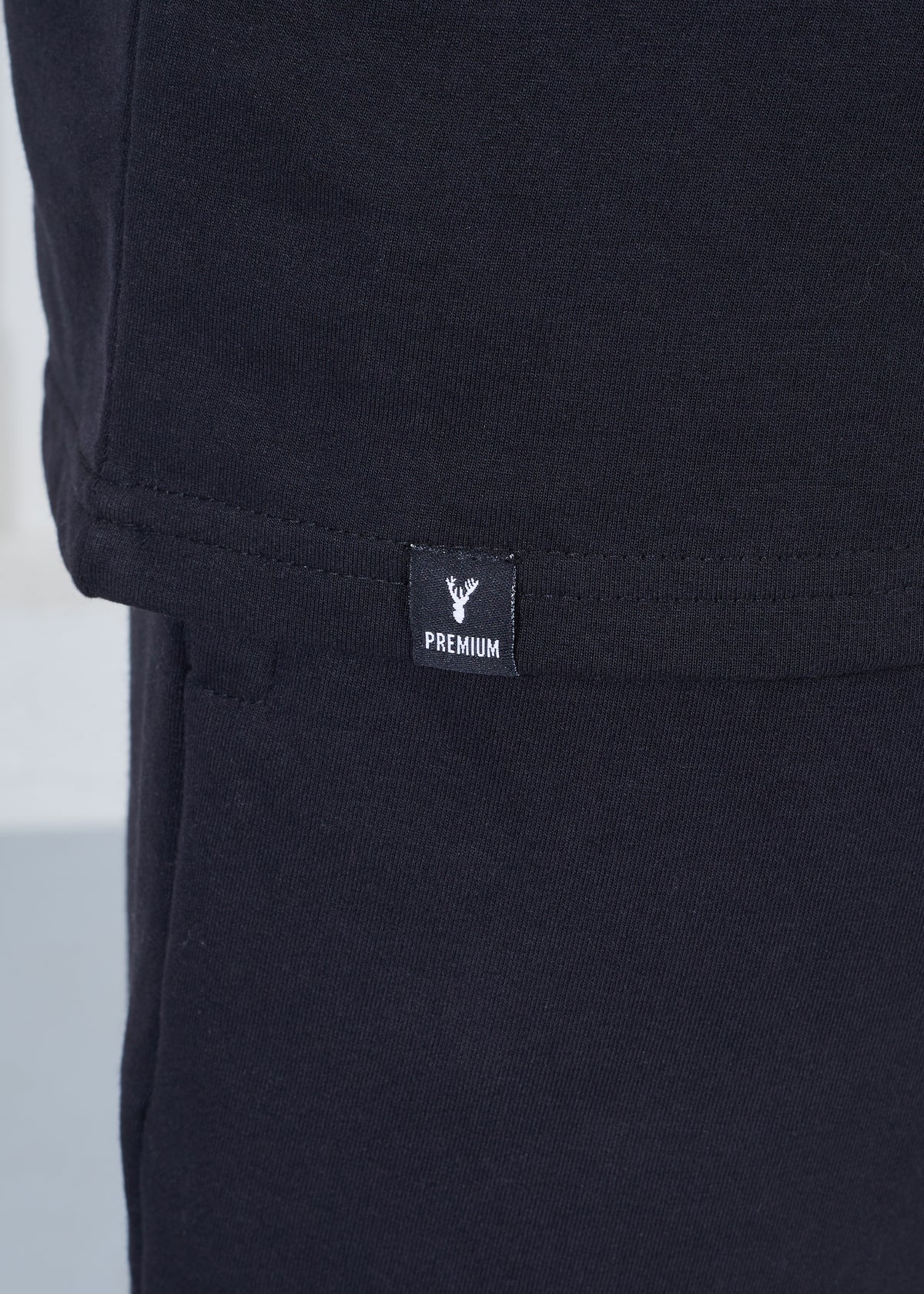 Oversize T-Shirt & Shorts Co-Ord Set - Black