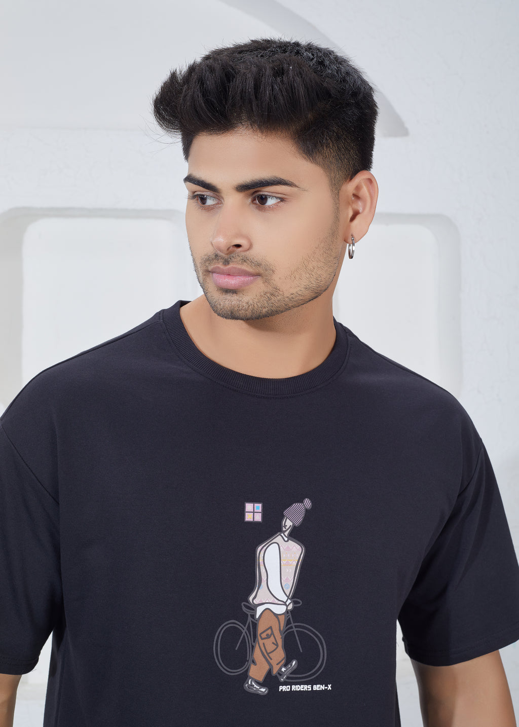 Oversize T-Shirt & Shorts Co-Ord Set - Black