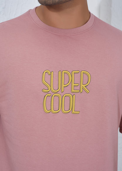 Men’s Oversized T-Shirt & Shorts Co-ord Set - Pink